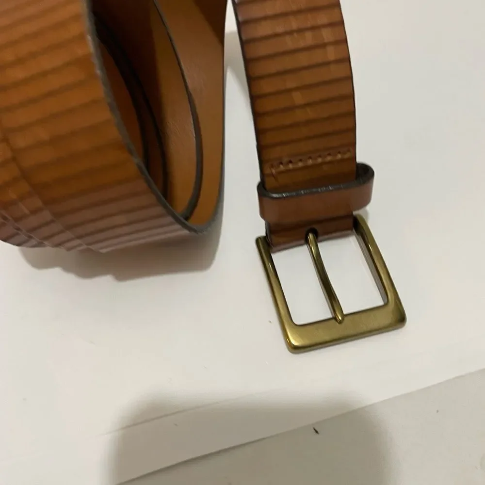COPY - Allen Edmonds men’s brown Calf Belt handcrafted in USA